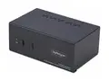Startech 2-Port Dual-Monitor DisplayPort en HDMI KVM Switch, 4K 60Hz KVM / lyd / USB-svitsj - 2 x KVM/lyd/USB - 1 lokalbruker - stasjonær - TAA-samsvar