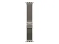Apple - Sl&#248;yfe for smart armb&#229;ndsur 49 mm, naturlig titanfinish - Medium st&#248;rrelse - naturlig - for Watch Herm&#232;s Series 9, SE 3, Series 10, Series 11, Series 8, Series 9, Ultra 2, Ultra 3