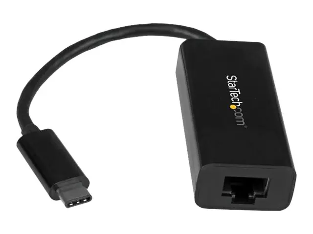 StarTech.com USB C to Gigabit Ethernet Adapter - Black 3.1 RJ45 LA...