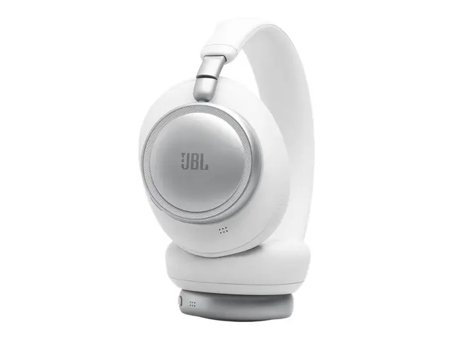 JBL LIVE 780NC - Hodetelefoner med mikrofon full størrelse - Bluetooth - trådløs, kablet - aktiv støydemping - 3,5 mm jakk - hvit 