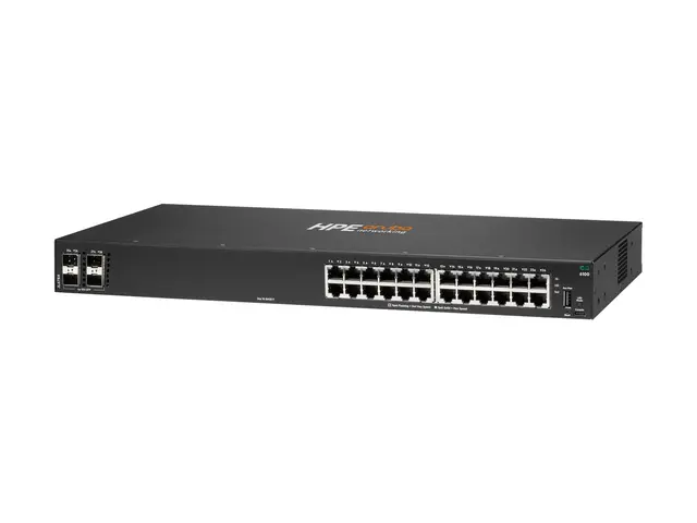 HPE Aruba 6100 24G 4SFP+ Switch - Switch - Styrt - 24 x 10/100/100...
