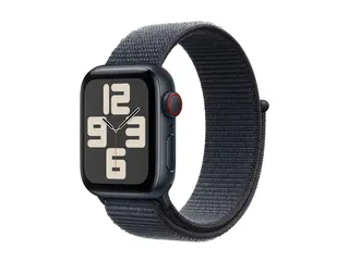 Apple Watch SE (GPS + Cellular) - 2. generasjon 40 mm - midnattsaluminium - smartklokke med sportssl&#248;yfe - myk dobbeltlagsnylon - blekk - h&#229;ndleddst&#248;rrelse: 130-200 mm - 32 GB - LTE, Wi-Fi 4, Bluetooth - 4G - 27.8 g
