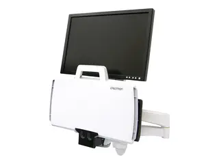 Ergotron 200 Series - Monteringssett (leddarm, tastaturbakke med venstre/h&#248;yre musbakke, strekkodeskannerholder) for LCD-skjerm / PC-utstyr - st&#229;l - hvit - skjermst&#248;rrelse: inntil 24&quot; - veggmonterbar