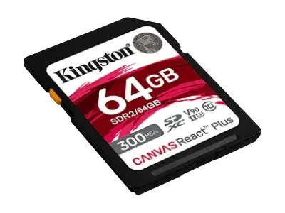 Kingston Canvas React Plus - Flashminnekort 64 GB Video Class V90 ...