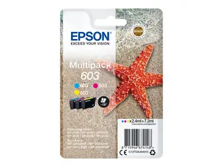 Epson 603 Multipack - 3-pack - gul, cyan, magenta original - blister - blekkpatron - for Expression Home XP-2150, 2155, 3150, 3155, 4150, 4155; WorkForce WF-2820, 2840, 2845, 2870