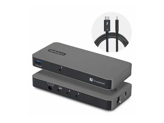 Startech - dokkingstasjon USB4 / Thunderbolt 4 5 3 x