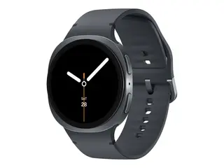 Samsung Galaxy Watch8 - 44 mm - grafitt smartklokke med sportsb&#229;nd - gummi - grafitt - b&#229;ndbredde: M/L - display 1.47&quot; - 32 GB - NFC, Bluetooth, Wi-Fi, LTE - 4G - 34 g