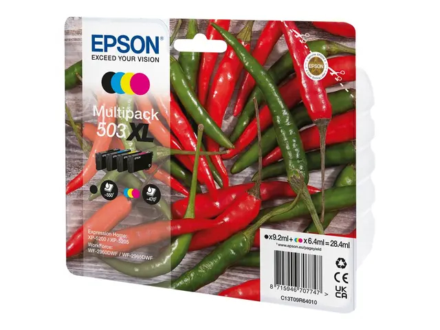 Epson 503XL Multipack - 4-pack XL svart, cyan, magenta, gul origin...