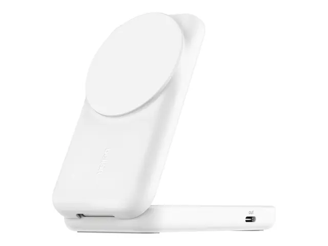 Belkin UltraCharge - Trådløst ladestativ 2-i-1, Qi2, magnetisk, sa...