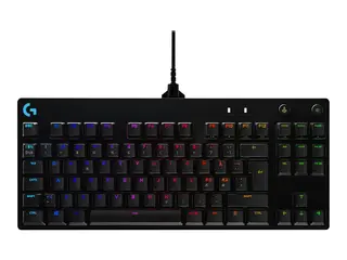 Logitech G Pro Mechanical Gaming Keyboard Tastatur - bakgrunnsbelyst - USB - Pan Nordic - tastsvitsj: GX Blue Clicky - svart