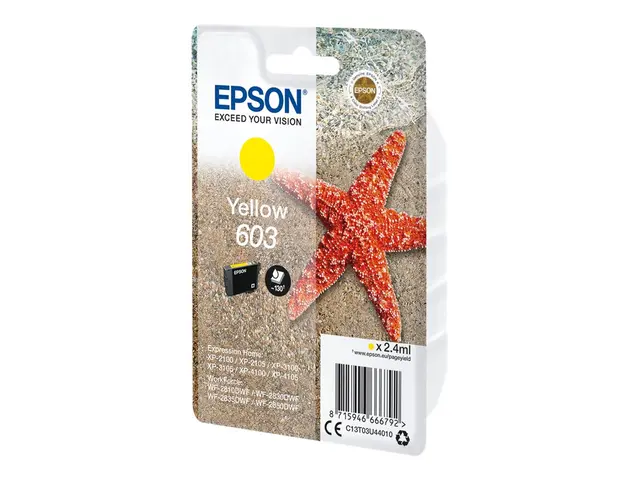 Epson 603 - 2.4 ml - gul - original - blister - blekkpatron - for ...
