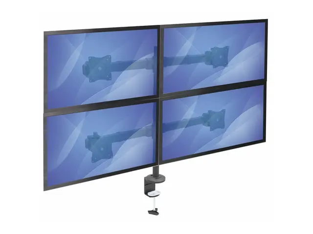 StarTech.com Desk Mount Quad Monitor Arm, Ergonomic VESA 4 2x2 up ...