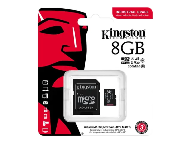 Kingston Industrial - Flashminnekort (microSDHC til SD-adapter ink...