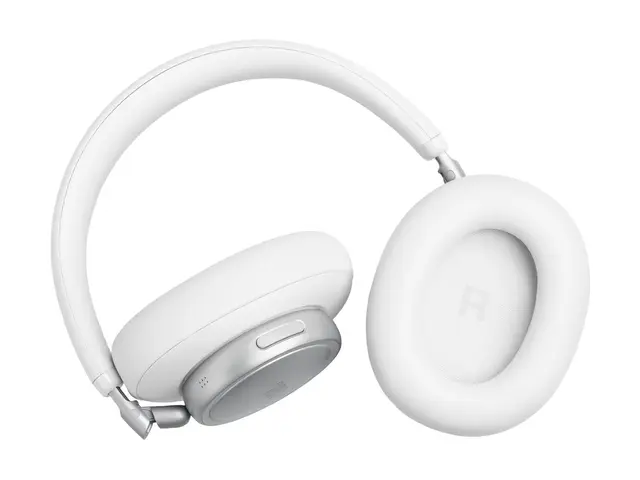 JBL LIVE 780NC - Hodetelefoner med mikrofon full størrelse - Bluetooth - trådløs, kablet - aktiv støydemping - 3,5 mm jakk - hvit 