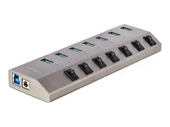 STARTECH.COM 7-Port Self-Powered USB-C Hub with Individual On/Off Switches USB