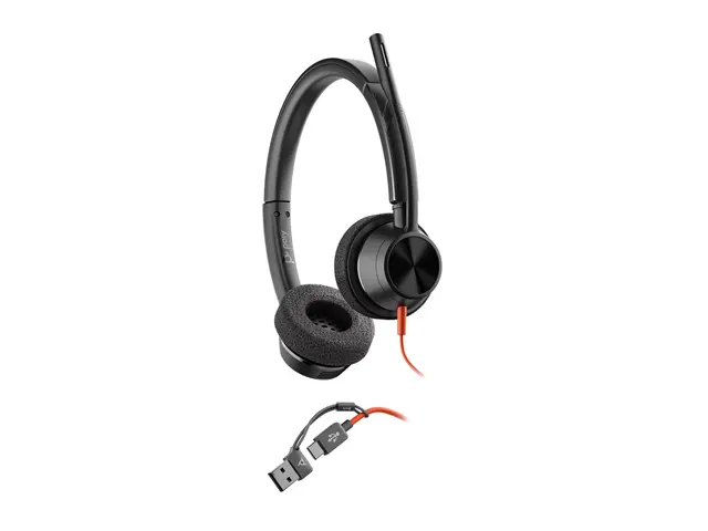 HP Poly Blackwire 3325 - 3300 series hodesett on-ear kablet 3,5 mm...