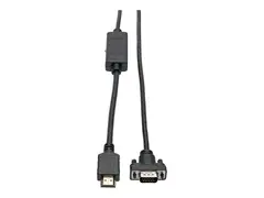 Eaton Tripp Lite Series HDMI to VGA Active Adapter Cable (HDMI to Low-Profile HD15 M/M), 3 ft. (0.9 m) Adapterkabel - HDMI hann til HD-15 (VGA) hann - 91.4 cm - skjermet - svart - tommelskruer