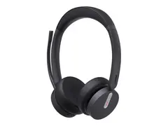 Yealink BH70 Dual - Hodesett - on-ear Bluetooth - tr&#229;dl&#248;s - USB-C via Bluetooth-adapter - svart - Optimert for UC