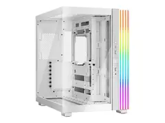 be quiet! Light Base 600 DX - Midi-t&#229;rn ATX - sidepanel med vindu (glass) - ingen str&#248;mforsyning (ATX / PS/2) - hvit - USB/lyd