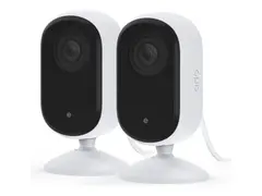 Arlo Essential Indoor 2K - Nettverksoverv&#229;kingskamera innend&#248;rs - farge (Dag og natt) - 4 MP - 2560 x 1440 - lyd - tr&#229;dl&#248;s - Wi-Fi - med Arlo Secure Plan (Trial) (en pakke 2)