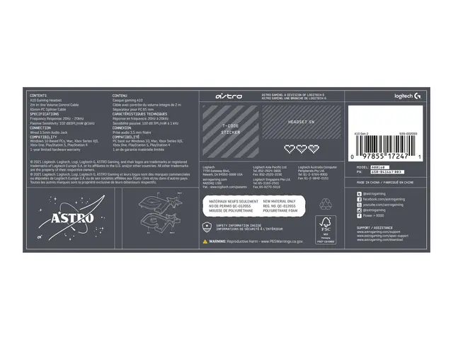 ASTRO Gaming A10 Gen 2 - Hodesett - full størrelse - kablet - 3,5 ...