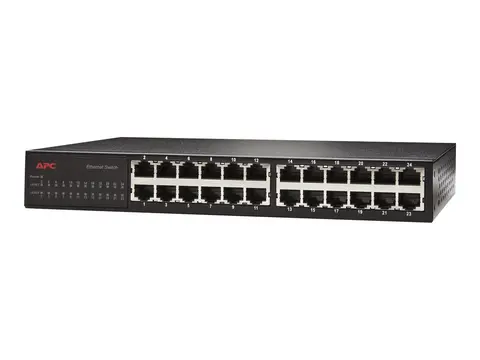 APC 24 Port 10/100 Ethernet Switch - Switch 24 x 10/100 - rackmonterbar - for P/N: NBWL0355A, SCL400RMJ1U, SCL500RMI1UNC, SMC1500I-2UC, SRT1000RMXLI, SRT1000RMXLI-NC