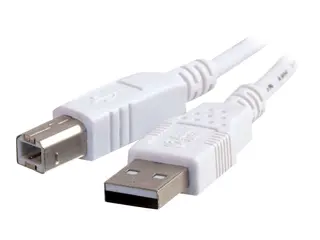 C2G - USB-kabel - USB (hann) til USB-type B (hann) USB 2.0 - 3 m - hvit