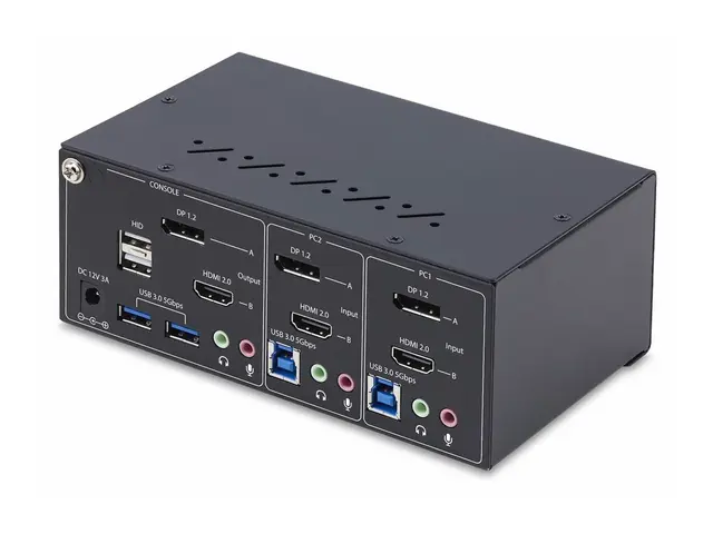 Startech 2-Port Dual-Monitor DisplayPort en HDMI KVM Switch, 4K 60...