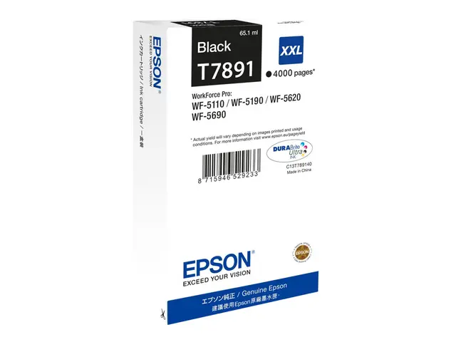 Epson T7891 - 65.1 ml - XXL-størrelse - svart - original - skriver...