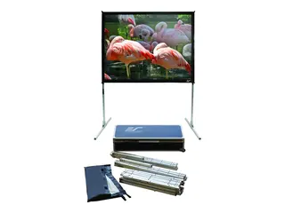 Elite Screens QuickStand Series Q100V1 - Projeksjonsskjerm med ben 100" (254 cm) - 4:3 - CineWhite - svart, sølv