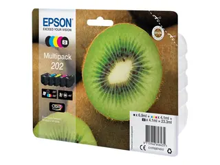 Epson 202 Multipack - 5-pack - svart, gul, cyan, magenta, fotosort original - blære med RF/lyd-alarm - blekkpatron - for Expression Premium XP-6000, XP-6005