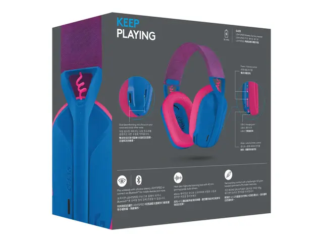 Logitech Lightspeed G435 - Hodesett - full størrelse - Bluetooth /...
