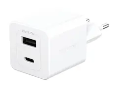 empower by PanzerGlass - Strømadapter - 35 watt Power Delivery 3.1 - 2 utgangskontakter (USB-C, USB-type A) - sølvhvit