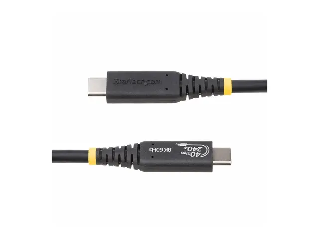 StarTech.com 50cm (1.6ft) USB4 Cable, USB-IF Certified USB-C Cord ...