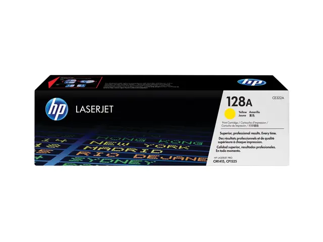 HP 128A - Gul - original - LaserJet - tonerpatron (CE322A) - for C...