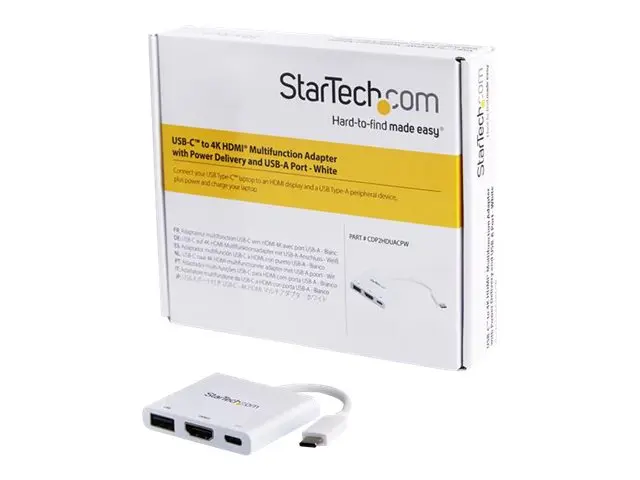 StarTech.com USB-C to HDMI Adapter - White 4K 30Hz Thunderbolt 3 C...