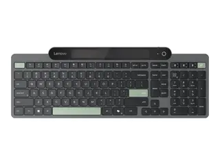 Lenovo - Tastatur - self-charging - trådløs Bluetooth 5.1 - QWERTY - Dansk - svart - brun boks