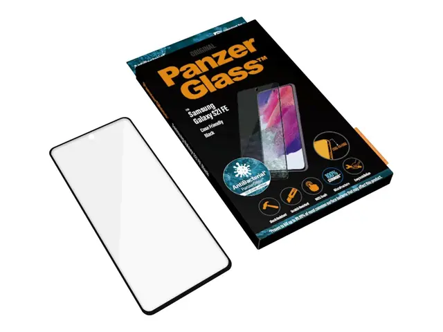 PanzerGlass - Skjermbeskyttelse for mobiltelefon glass rammefarge ...