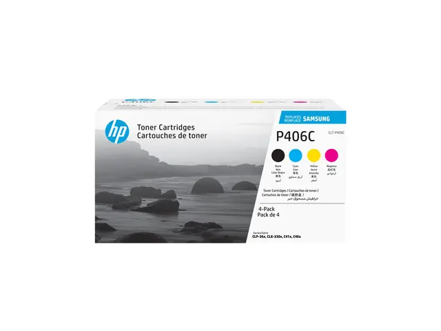 HP CLT-P406C - 4-pack svart, gul, cyan, magenta original tonerpatr...