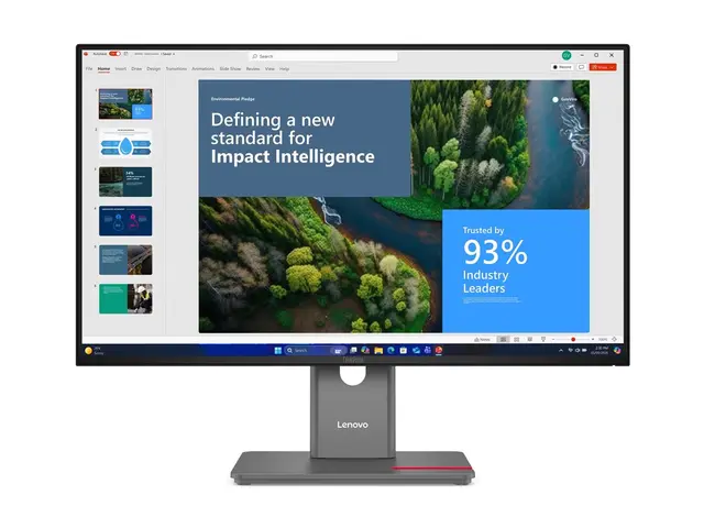 Lenovo ThinkVision P27UD-40 - LED-skjerm 27" - 3840 x 2160 4K @ 120 Hz - IPS - 350 cd/m² - 1500:1 - HDR10 - 4 ms - Thunderbolt 4, HDMI, DisplayPort, USB-C - ravnsort 