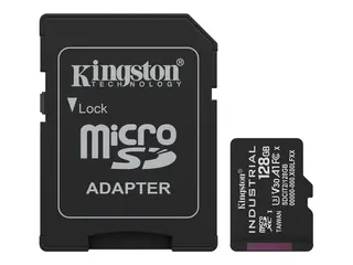 Kingston Industrial - Flashminnekort (SD-adapter inkludert) 128 GB - A1 / Video Class V30 / UHS-I U3 / Class10 - microSDXC UHS-I
