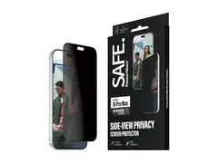 SAFE. by PanzerGlass - Skjermbeskyttelse for mobiltelefon ultravid passform med EasyAligner - glass - med personvernsfilter - 2-veis - klebemiddel - rammefarge svart - for Apple iPhone 18 Pro Max