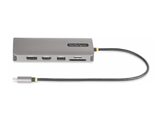StarTech.com USB-C Triple-Monitor Multiport Adapter, HDMI/DP/Card ...