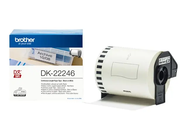 Brother DK-22246 - Papir - svart på hvitt - Rull (10,3 cm x 30,48 ...