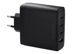 dbramante1928 re-charge - Strømadapter 140 watt - 4 utgangskontakter (3 x USB-C, USB) - svart