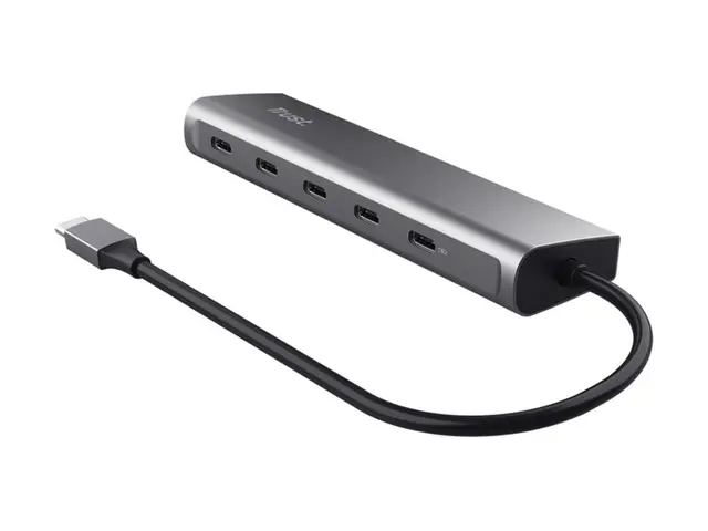 Trust Halyx - Hub 1 x USB-C (gjennomgang) + 4 3.2 Gen stasjonær