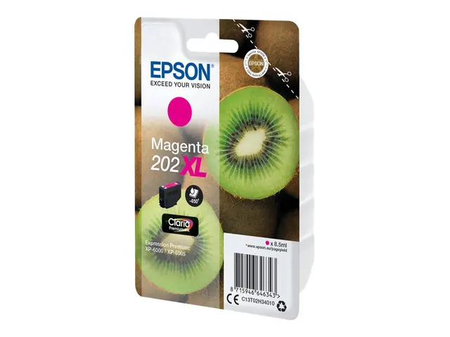 Epson 202XL - 8.5 ml - XL - magenta - original - blære med RF/lyd-...
