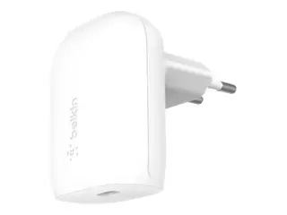 Belkin BoostCharge - Strømadapter - PPS-teknologi 30 watt - 3 A - Fast Charge, PD 3.0 (USB-C) - hvit