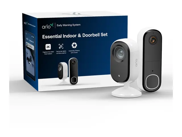 Arlo Essential 3 - Essential Outdoor & Doorbell Security Kit - net...