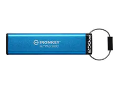 Kingston IronKey Keypad 200C - USB-flashstasjon kryptert - FIPS 140-3 Level 3 - 256 GB - USB-C 3.2 Gen 1